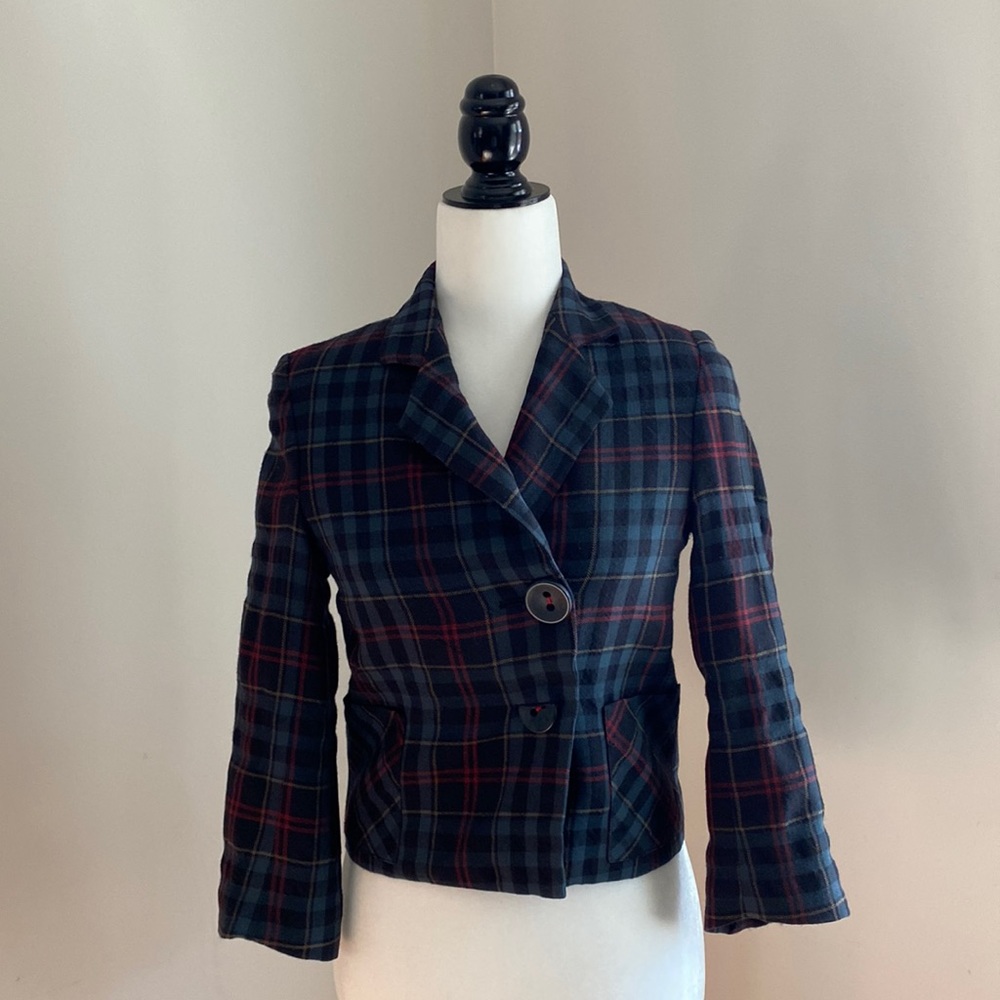 Pink Tartan Blazer Jacket